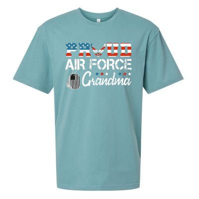 Proud Air Force Grandma US Air Force Military Sueded Cloud Jersey T-Shirt