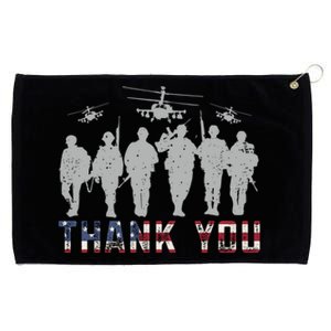 Patriotic American Flag Thank You Solders Memorial Veteran Gift Grommeted Golf Towel