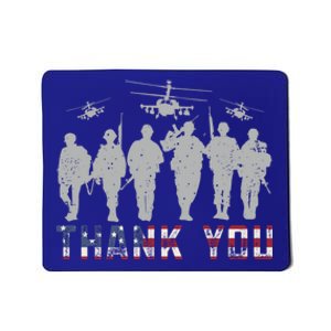 Patriotic American Flag Thank You Solders Memorial Veteran Gift Mousepad