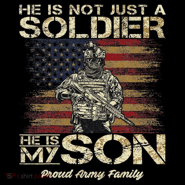 Proud Army Family He Is Not Just A Soldier He Is My Son Flat Bill Trucker Hat