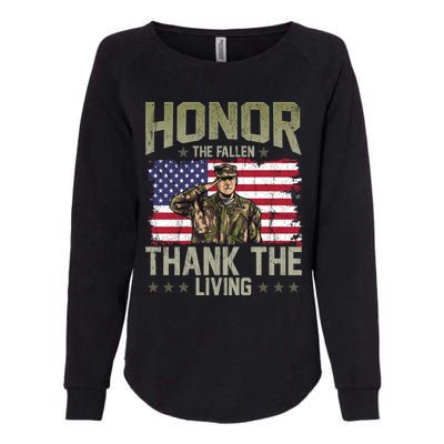 Patriotic American Flag Honor The Fallen Memorial Day Gift Womens California Wash Sweatshirt