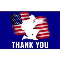 Patriotic American Flag Thank You Veteran Memorial Day Gift Bumper Sticker