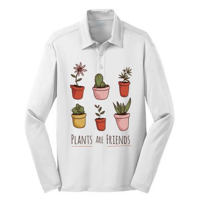 Plants Are Friends Silk Touch Performance Long Sleeve Polo