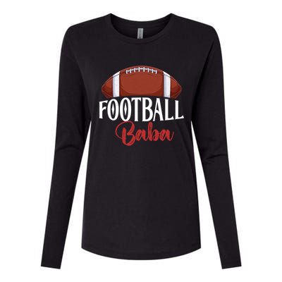 Proud American Football Baba Funny Gift For FatherS Day Cute Gift Womens Cotton Relaxed Long Sleeve T-Shirt