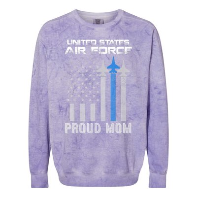 Proud Air Force Mother Heart US Air Force Military Colorblast Crewneck Sweatshirt