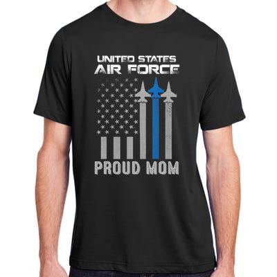 Proud Air Force Mother Heart US Air Force Military Adult ChromaSoft Performance T-Shirt