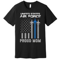 Proud Air Force Mother Heart US Air Force Military Premium T-Shirt