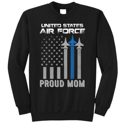 Proud Air Force Mother Heart US Air Force Military Tall Sweatshirt