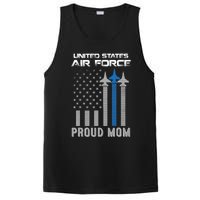 Proud Air Force Mother Heart US Air Force Military PosiCharge Competitor Tank