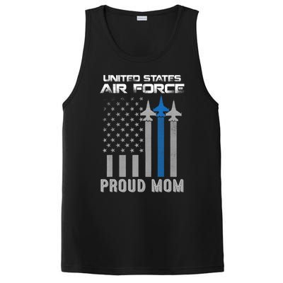 Proud Air Force Mother Heart US Air Force Military PosiCharge Competitor Tank