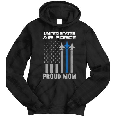 Proud Air Force Mother Heart US Air Force Military Tie Dye Hoodie