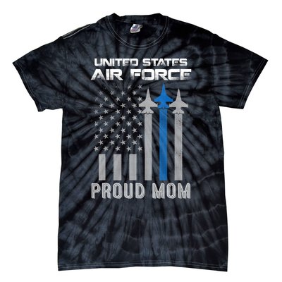 Proud Air Force Mother Heart US Air Force Military Tie-Dye T-Shirt