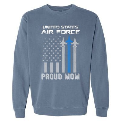 Proud Air Force Mother Heart US Air Force Military Garment-Dyed Sweatshirt