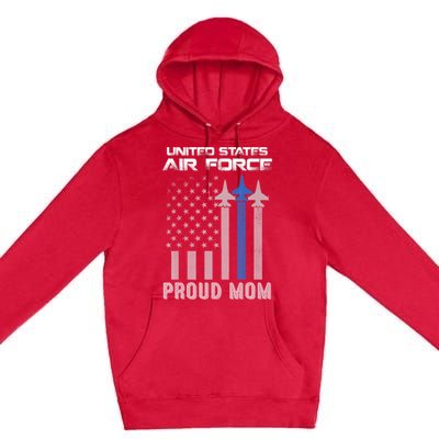 Proud Air Force Mother Heart US Air Force Military Premium Pullover Hoodie