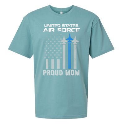 Proud Air Force Mother Heart US Air Force Military Sueded Cloud Jersey T-Shirt