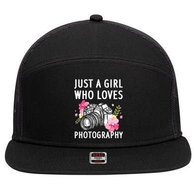 Photography Art For Women Girl Photographer Camera Lovers 7 Panel Mesh Trucker Snapback Hat