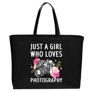 Photography Art For Women Girl Photographer Camera Lovers Cotton Canvas Jumbo Tote