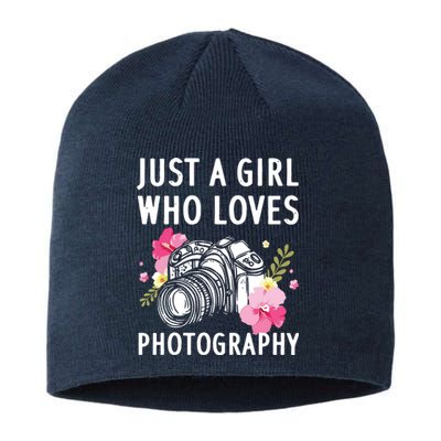 Photography Art For Women Girl Photographer Camera Lovers Sustainable Beanie