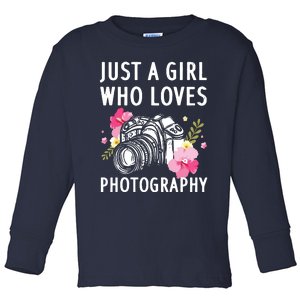 Photography Art For Women Girl Photographer Camera Lovers Toddler Long Sleeve Shirt