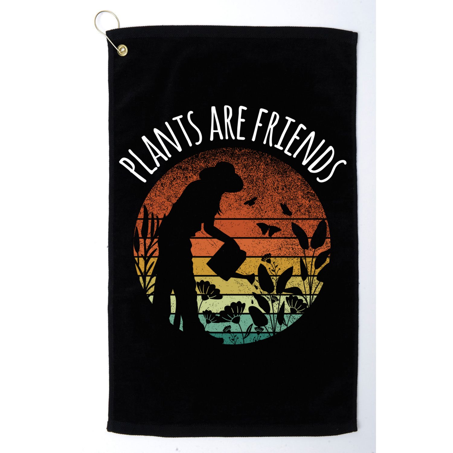 Plants Are Friends Gardening Hobby Flower Gardener Cute Gift Golf Towel
