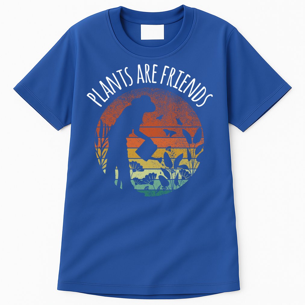 Plants Are Friends Gardening Hobby Flower Gardener Cute Gift Tall T-Shirt