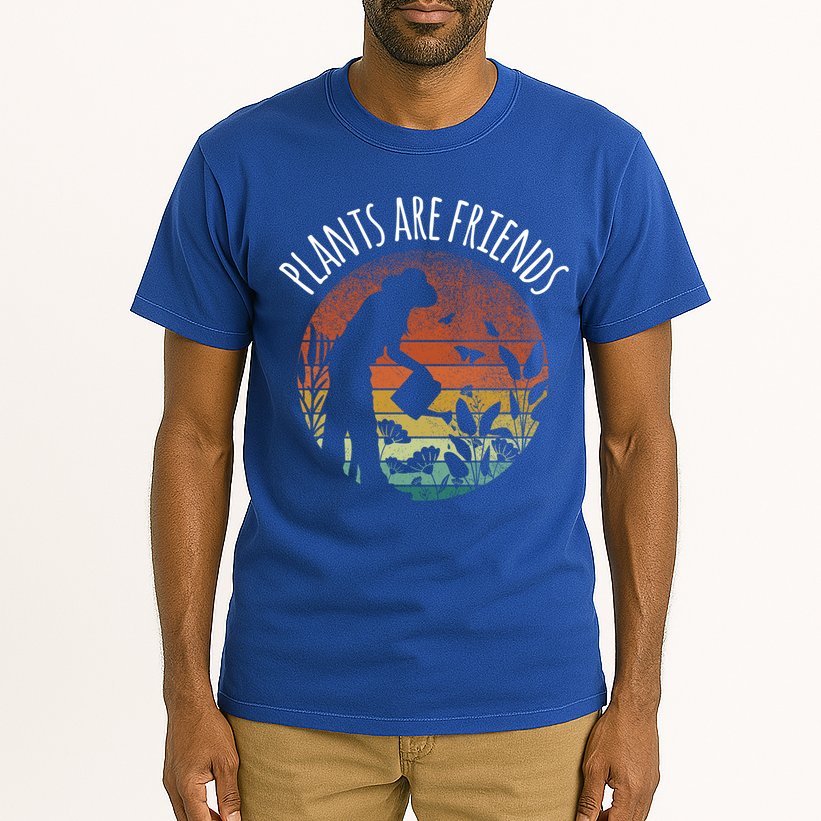 Plants Are Friends Gardening Hobby Flower Gardener Cute Gift Tall T-Shirt
