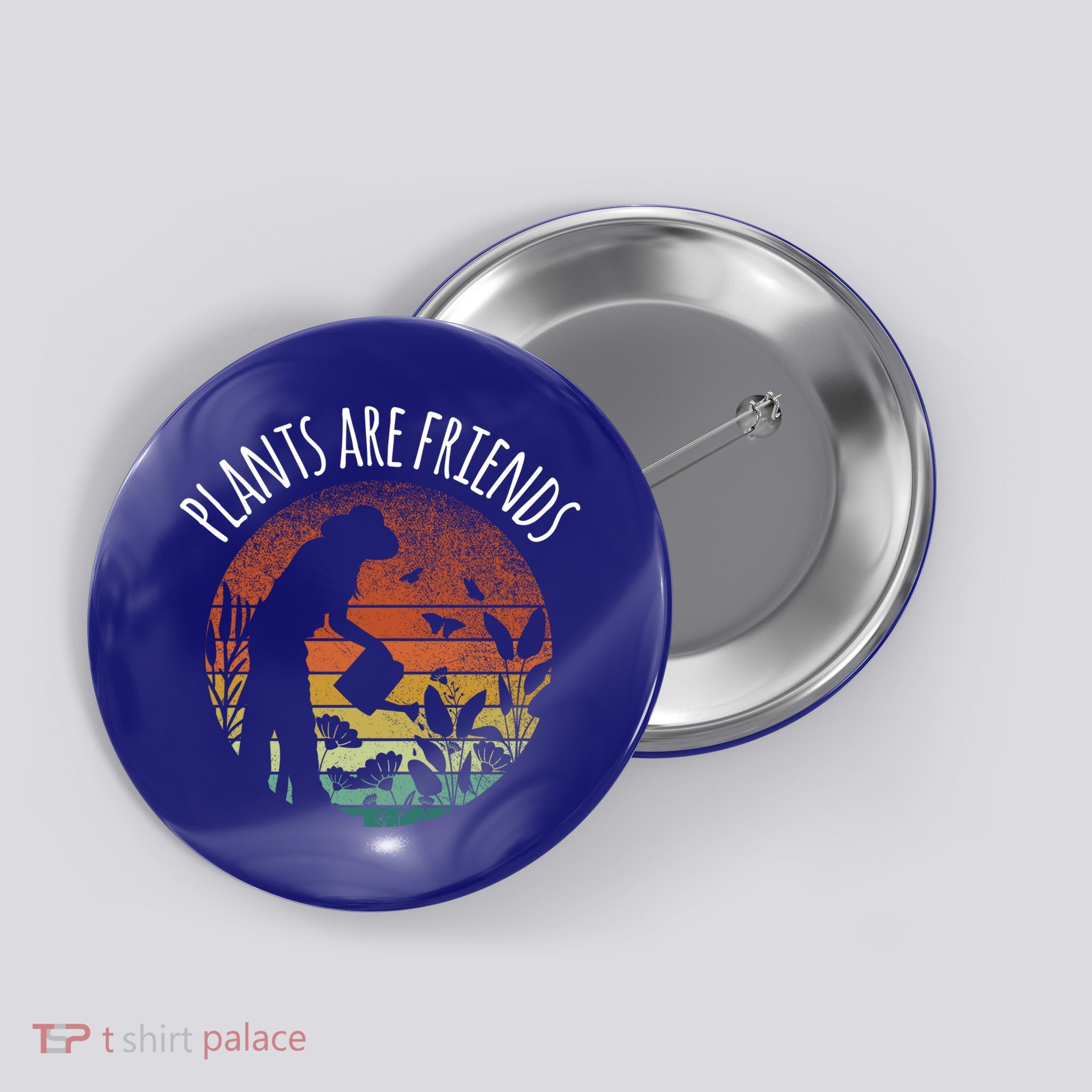 Plants Are Friends Gardening Hobby Flower Gardener Cute Gift Button