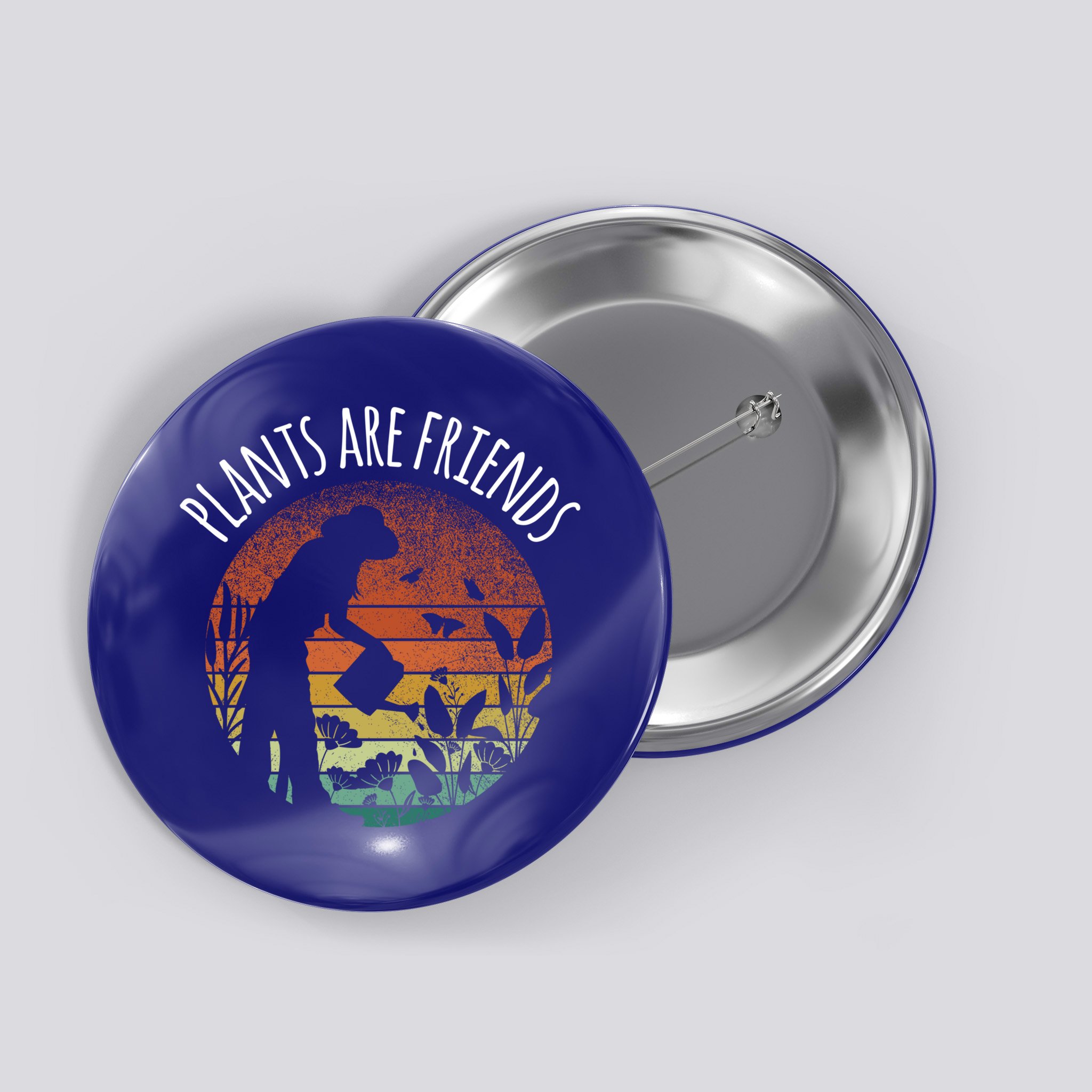Plants Are Friends Gardening Hobby Flower Gardener Cute Gift Button