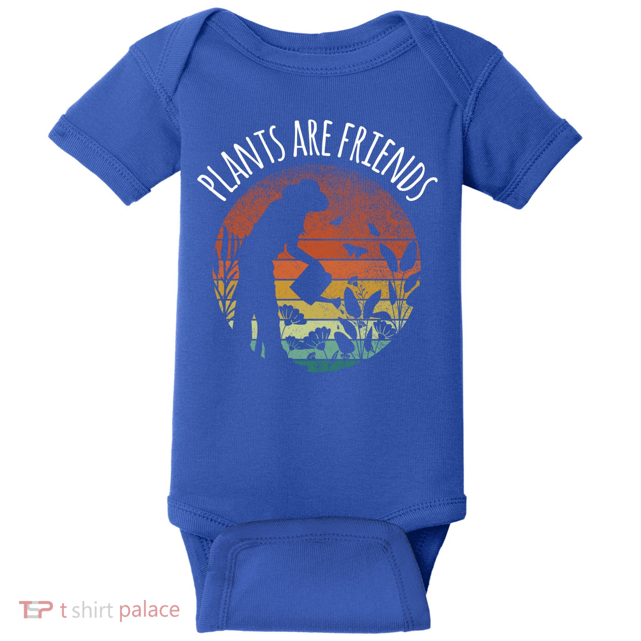 Plants Are Friends Gardening Hobby Flower Gardener Cute Gift Baby Bodysuit