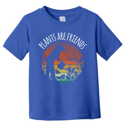 Plants Are Friends Gardening Hobby Flower Gardener Cute Gift Toddler T-Shirt