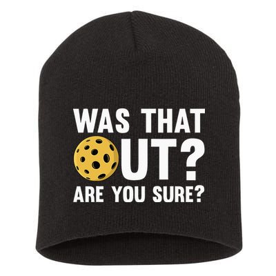 Pickleball Art For  Pickleball Lover Sport Short Acrylic Beanie