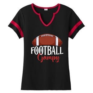 Proud American Football Gampy Funny Gift For FatherS Day Cool Gift Ladies Halftime Notch Neck Tee