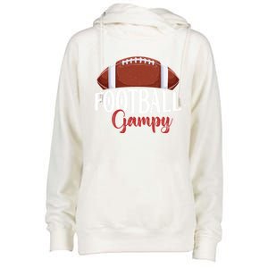 Proud American Football Gampy Funny Gift For FatherS Day Cool Gift Womens Funnel Neck Pullover Hood