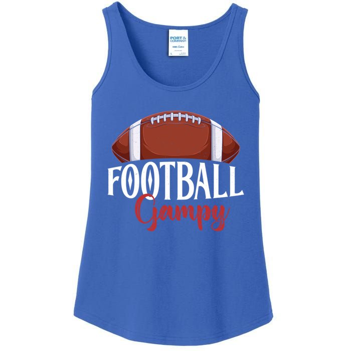 Proud American Football Gampy Funny Gift For FatherS Day Cool Gift Ladies Essential Tank