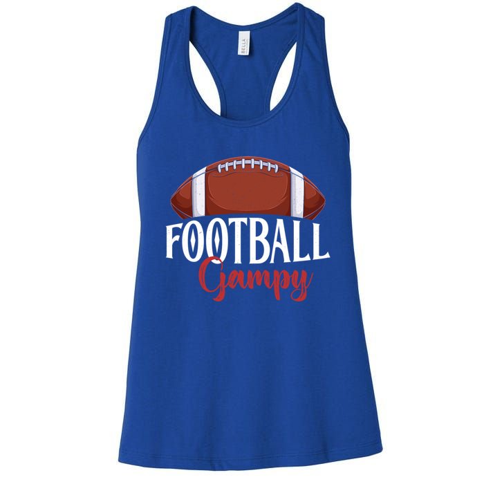 Proud American Football Gampy Funny Gift For FatherS Day Cool Gift Women's Racerback Tank