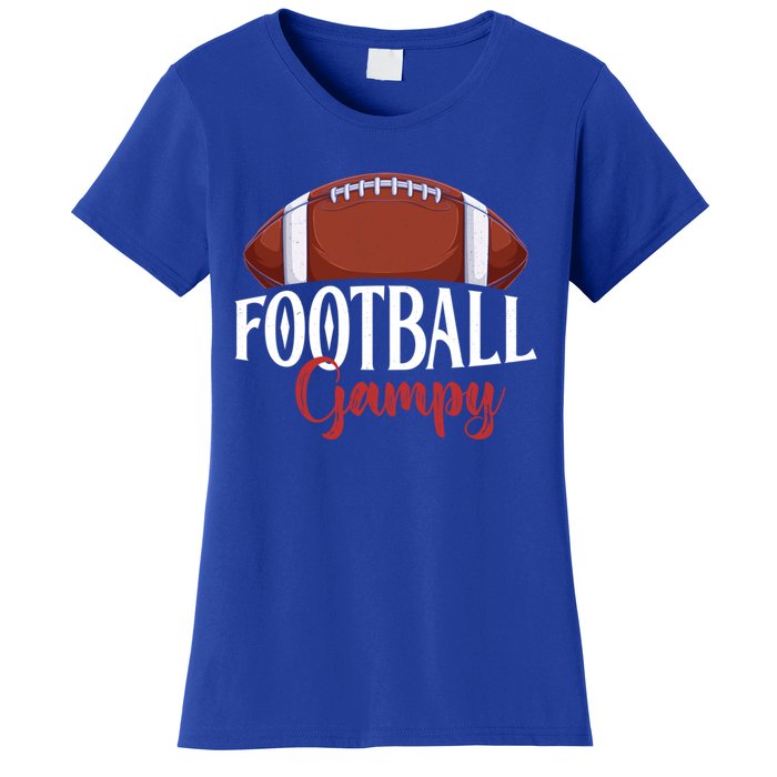 Proud American Football Gampy Funny Gift For FatherS Day Cool Gift Women's T-Shirt