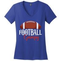 Proud American Football Gampy Funny Gift For FatherS Day Cool Gift Women's V-Neck T-Shirt