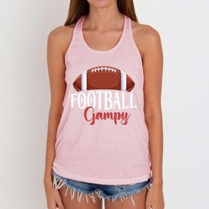 Proud American Football Gampy Funny Gift For FatherS Day Cool Gift Women's Knotted Racerback Tank