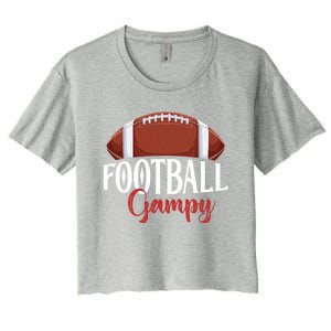 Proud American Football Gampy Funny Gift For FatherS Day Cool Gift Women's Crop Top Tee