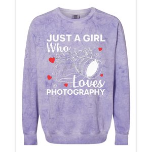 Photography Art For Women Girl Photographer Camera Lovers Colorblast Crewneck Sweatshirt