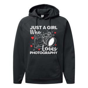 Photography Art For Women Girl Photographer Camera Lovers Performance Fleece Hoodie