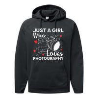 Photography Art For Women Girl Photographer Camera Lovers Performance Fleece Hoodie