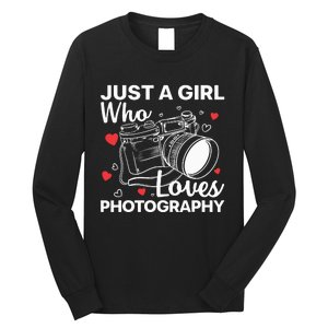 Photography Art For Women Girl Photographer Camera Lovers Long Sleeve Shirt