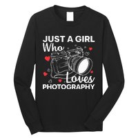 Photography Art For Women Girl Photographer Camera Lovers Long Sleeve Shirt