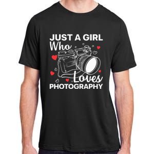 Photography Art For Women Girl Photographer Camera Lovers Adult ChromaSoft Performance T-Shirt