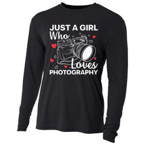 Photography Art For Women Girl Photographer Camera Lovers Cooling Performance Long Sleeve Crew