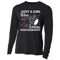 Photography Art For Women Girl Photographer Camera Lovers Cooling Performance Long Sleeve Crew