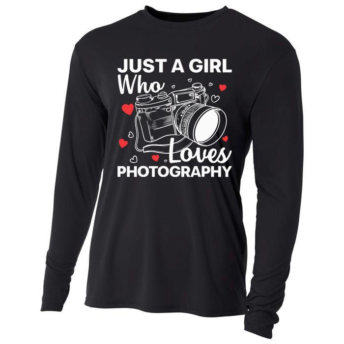 Photography Art For Women Girl Photographer Camera Lovers Cooling Performance Long Sleeve Crew