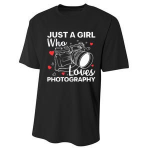 Photography Art For Women Girl Photographer Camera Lovers Performance Sprint T-Shirt