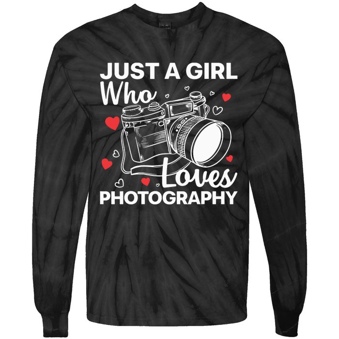 Photography Art For Women Girl Photographer Camera Lovers Tie-Dye Long Sleeve Shirt